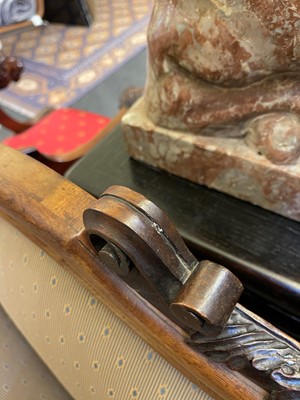 Lot 433 - A mahogany sofa