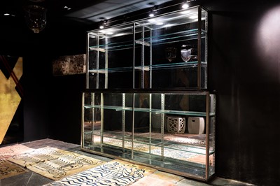 Lot 209 - An Art Deco chrome display cabinet