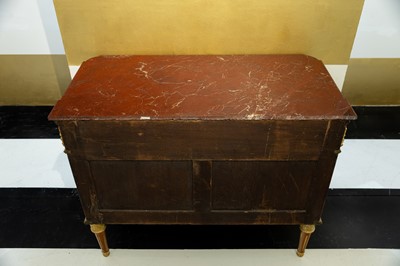 Lot 337 - A Napoleon III parquetry commode