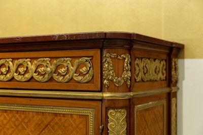 Lot 337 - A Napoleon III parquetry commode