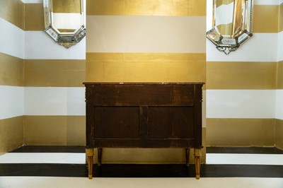 Lot 337 - A Napoleon III parquetry commode