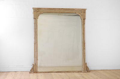 Lot 688 - A Regency-style gilt, painted wood and gesso overmantel mirror