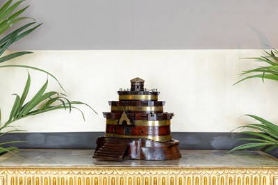Lot 249 - A mahogany scale model of a sea fort
