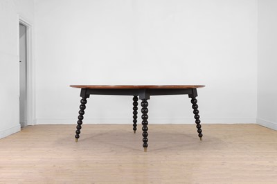 Lot 286 - A large ash and ebony-inlaid centre table by Chester Jones