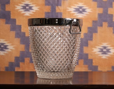 Lot 605 - A cut glass champagne bucket