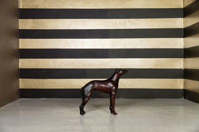 Lot 229 - A carved and painted wooden bull terrier