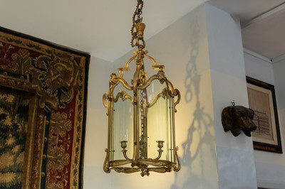 Lot 395 - A Louis XV-style gilt-bronze hall lantern