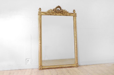 Lot 389 - A Louis XVI-style giltwood pier mirror