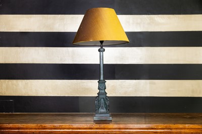 Lot 260 - A Roman-style bronze table lamp