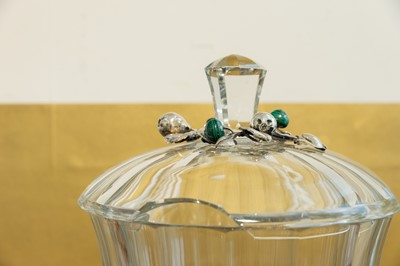 Lot 339 - A glass punchbowl and cover