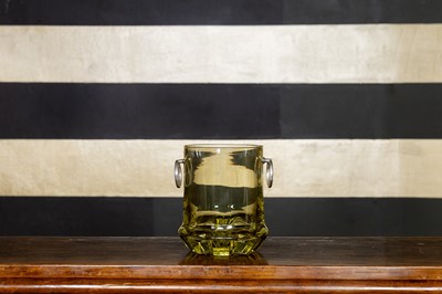 Lot 293 - A yellow glass champagne bucket