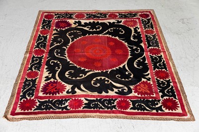 Lot 16 - A silk and cotton suzani