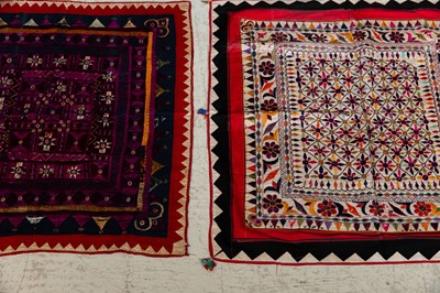Lot 96 - Two appliquéd and embroidered chakla panels