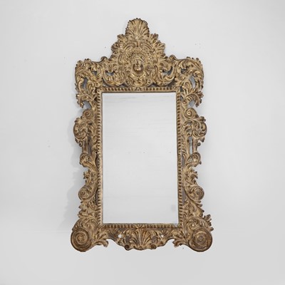 Lot 390 - A large gilt wall mirror