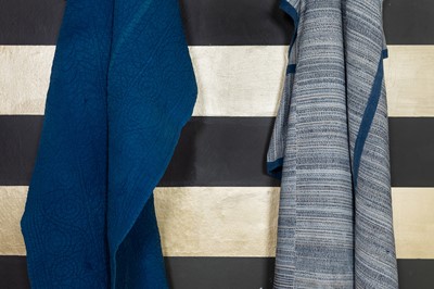 Lot 365 - Two indigo-dyed textiles