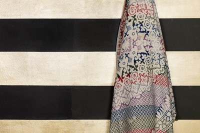 Lot 279 - A jacquard quilt