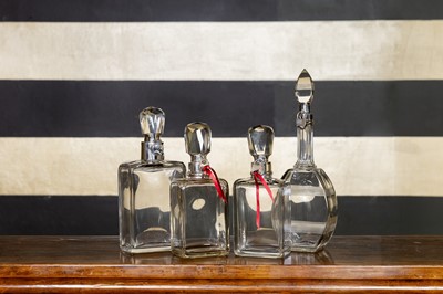 Lot 291 - A group of four glass decanters