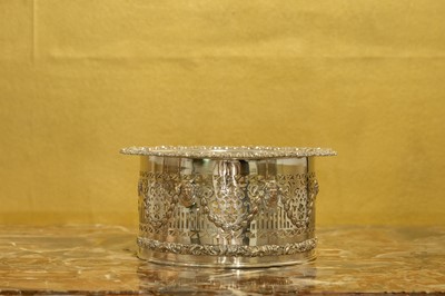 Lot 257 - A large Sheffield plated 'Methuselah' bottle coaster