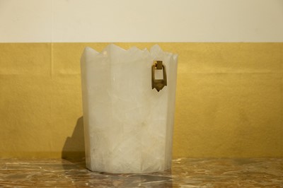 Lot 422 - A rock crystal champagne bucket