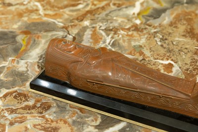 Lot 247 - A bronze desk stand