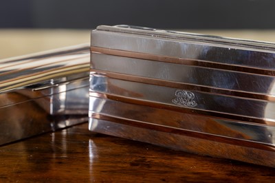Lot 418 - A pair of silver cigarette boxes