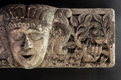 Lot 308 - A carved volcanic stone frieze