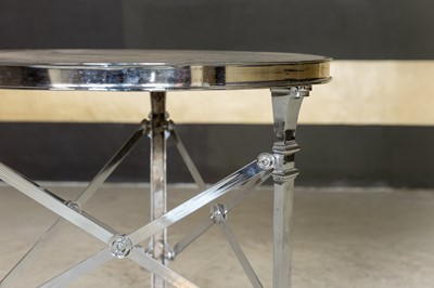Lot 266 - A Directoire-style marble and chrome guéridon