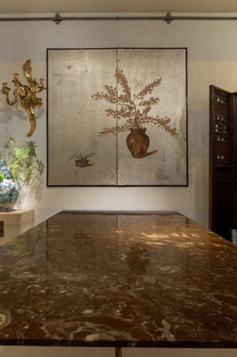 Lot 41 - A neoclassical gilt-bronze dining table