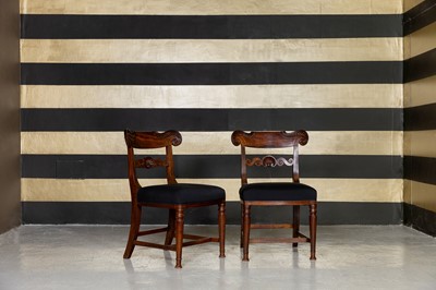 Lot 374 - A set of six William IV mahogany dining chairs