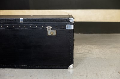 Lot 204 - A leather-clad trunk
