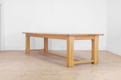 Lot 291 - A blonde oak refectory table in the 17th-century taste