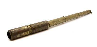 Lot 262 - A four drawer brass telescope