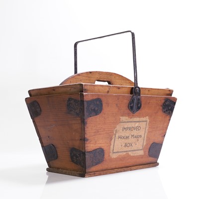 Lot 439 - An Edwardian pine 'Improved House Maid's Box'