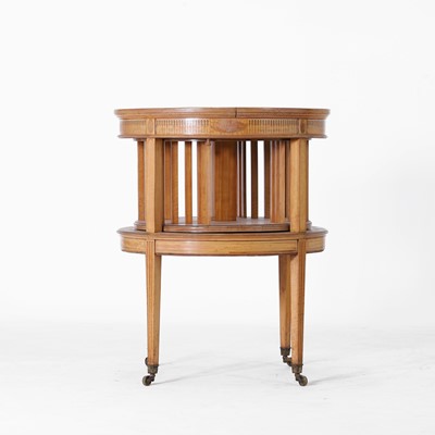 Lot 308 - An Edwardian satinwood revolving bookcase