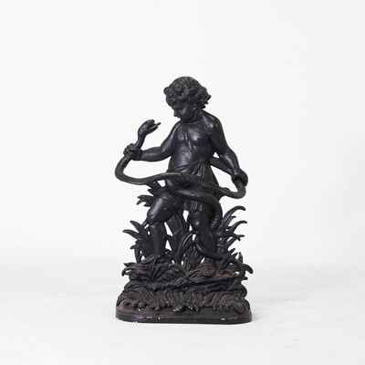 Lot 13 - A painted cast iron stick stand