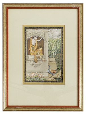 Lot 396 - An Indian painted miniature on ivory
