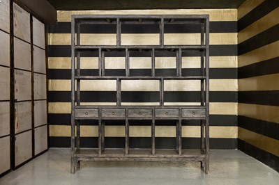 Lot 267 - A provincial elm open shelf