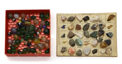 Lot 404 - A collection of glass marbles