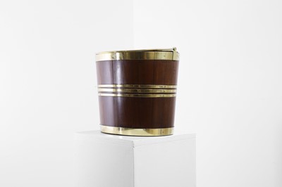Lot 352 - A George III mahogany and brass-bound bucket