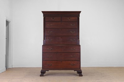 Lot 507 - A George III mahogany chest-on-chest