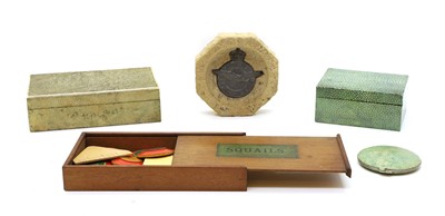 Lot 371 - Two shagreen cigarette boxes