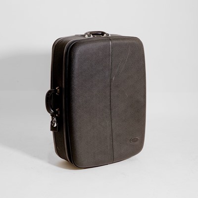 Lot 1476 - A Mulberry black scotch grain hard-sided suitcase