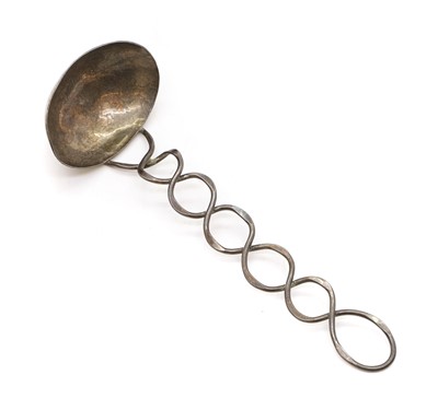Lot 37 - An Arts & Crafts style silver ladle
