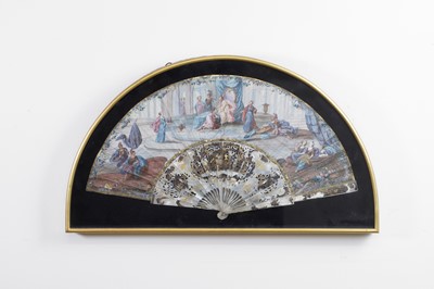 Lot 551 - A mother-of-pearl fan