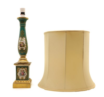 Lot 154 - A porcelain lamp