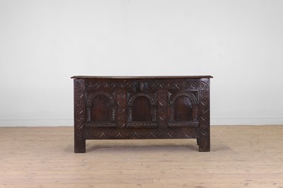 Lot 349 - An oak coffer