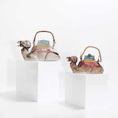 Lot 186 - Two pottery teapots and covers by Tashiro Shoten