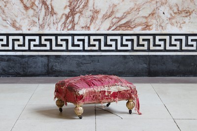 Lot 80 - A Victorian giltwood footstool