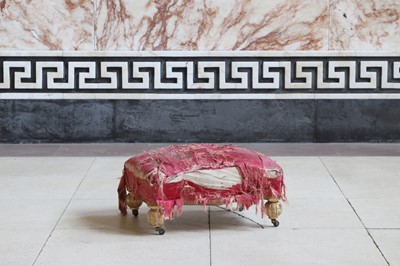 Lot 80 - A Victorian giltwood footstool