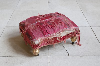 Lot 80 - A Victorian giltwood footstool